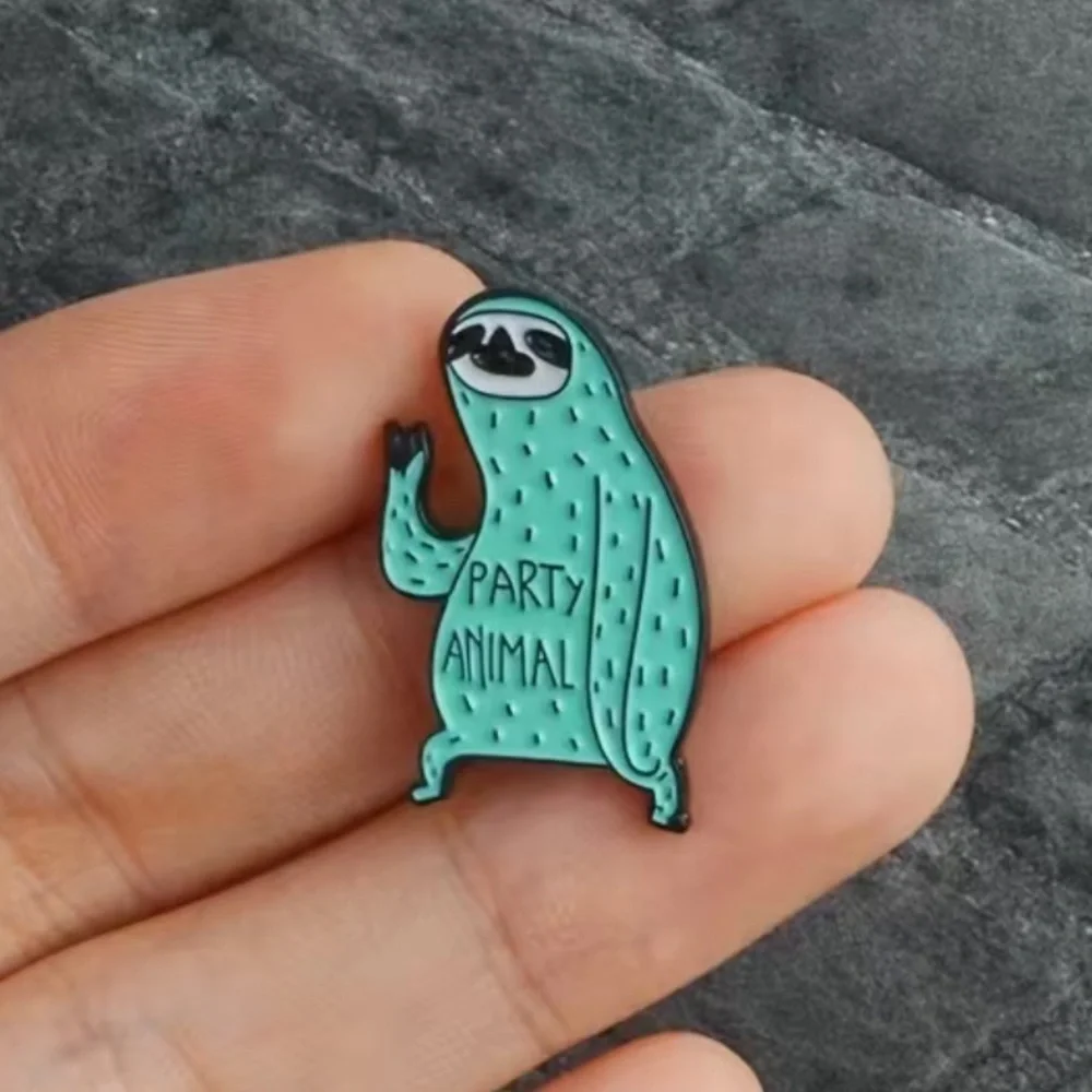3/$25 Sloth “Party Animal” Pin